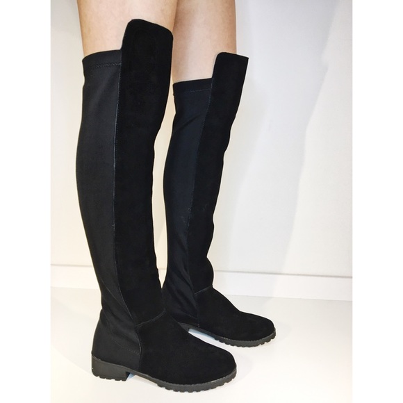 SOLD Women’s Black Over the Knee Boots size 6.5 - Picture 3 of 5